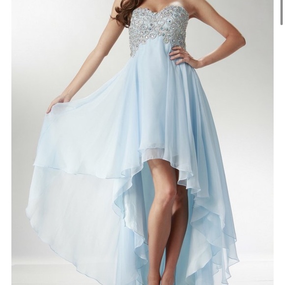 Dresses & Skirts - Formal prom hi-low light blue dress size XL